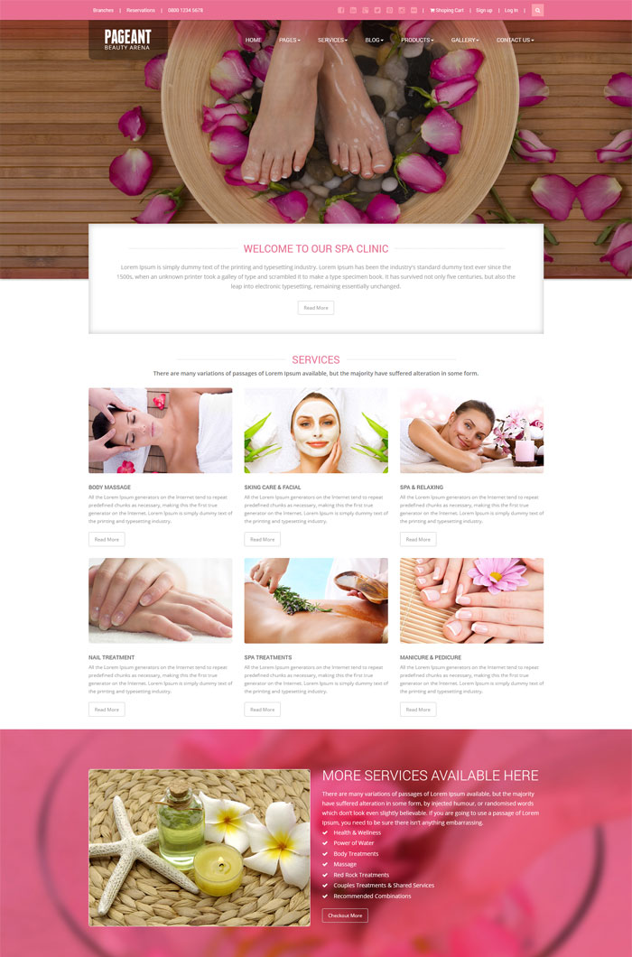 15 + Beautiful Website Templates for Beauty and Health