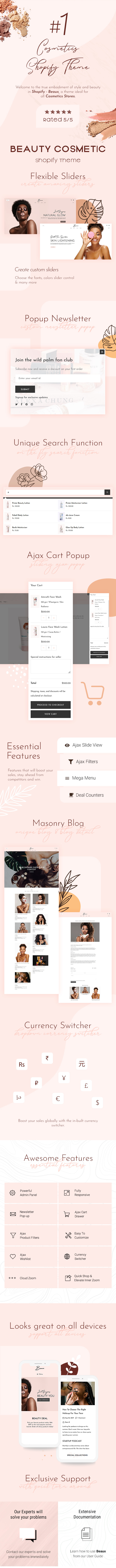 Beaux - Cosmetic Store Shopify Theme - 2