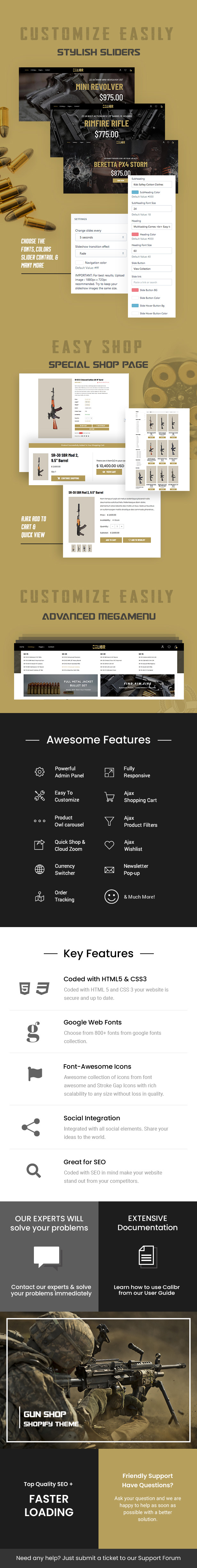 Calibr - Guns, Weapon Shop Shopify Theme - 1