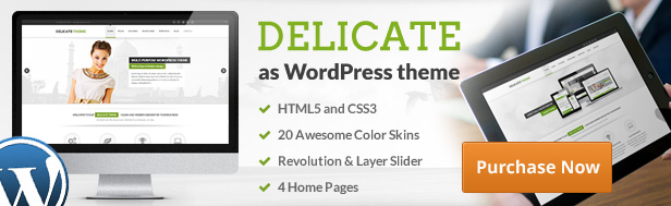 Delicate - Multipurpose Responsive HTML5 Template - 1