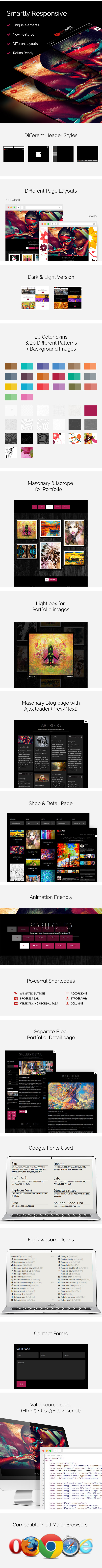 Red Art - Gallery and Photography HTML Template - 1