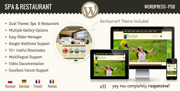 SPA & Restaurante WordPress