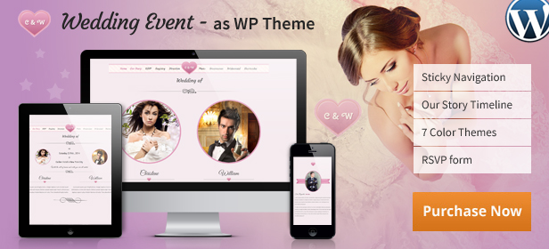 Wedding Event , Marriage Invite HTML Template - 1