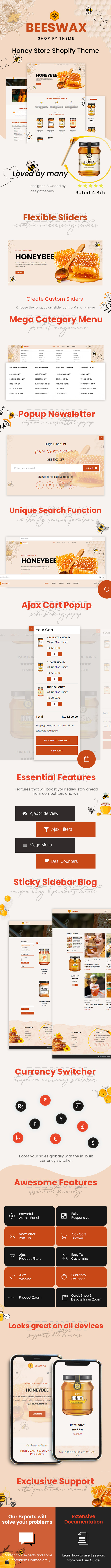 Beeswax - Honey Store Shopify Theme - 1