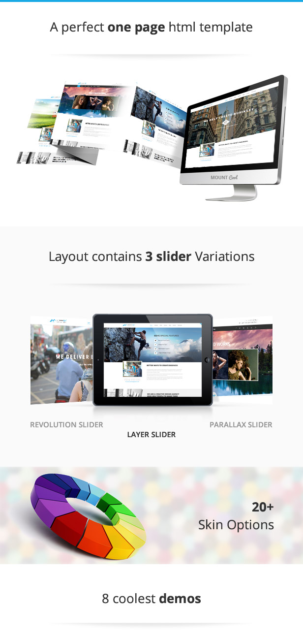 Mountcool - Multipurpose One Page Parallax Html Portfolio - 1